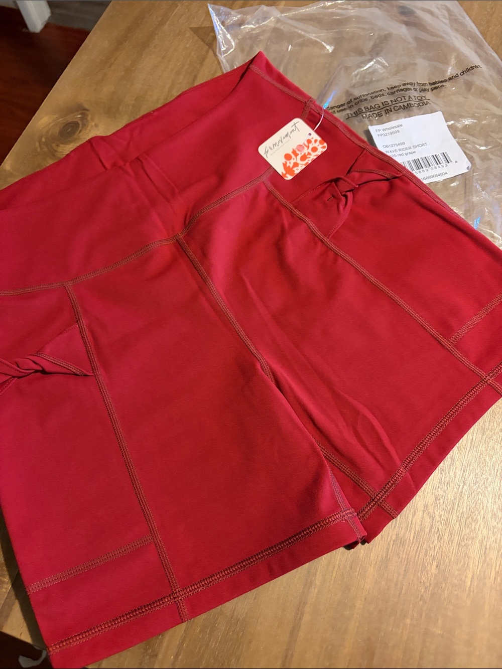 Free People Wave Rider Shorts In Red Grape - Picture 4 of 10